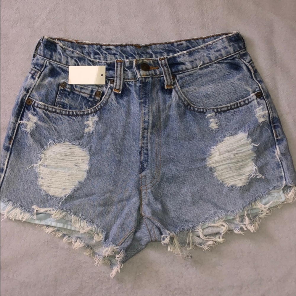 Denim cut off shorts Sz 26/27